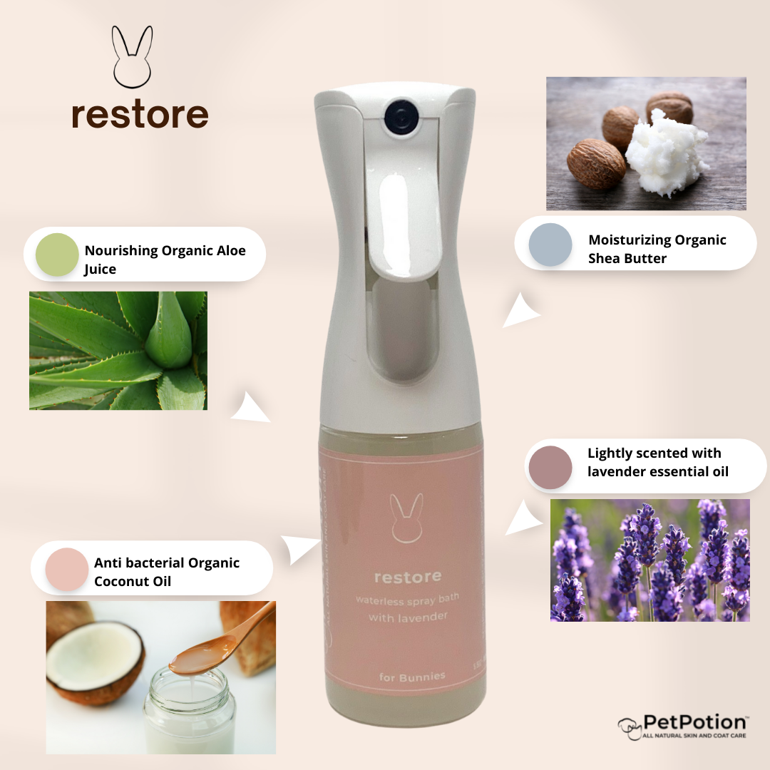 Restore Bunny, No Rinse, Waterless Spray Bath  5.5 oz - PetPotion™
