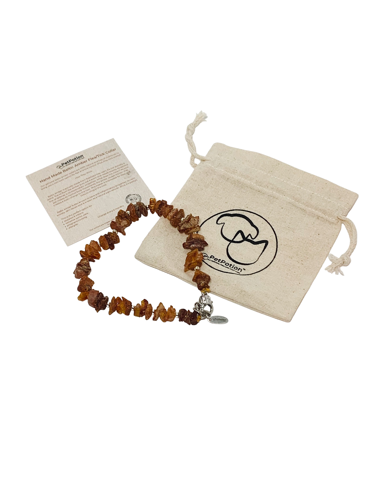 Authentic Baltic Amber Holistic Preventative Flea/Tick Necklace - PetPotion™
