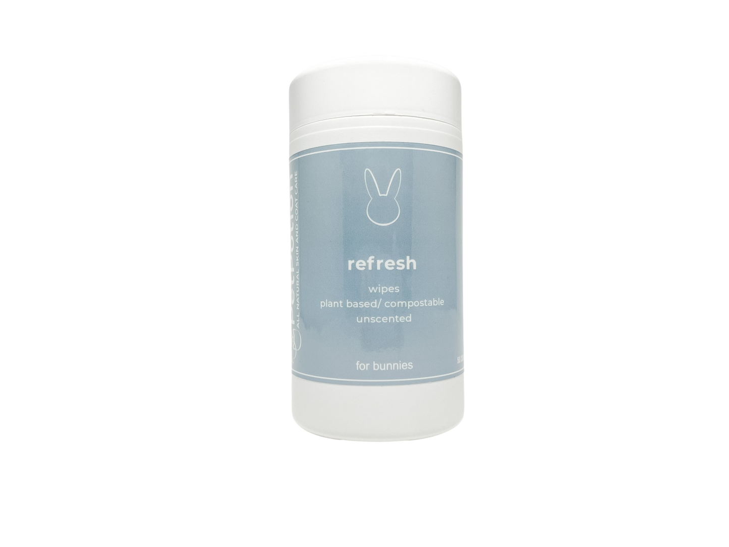 Refresh Bunny Plant Based/Compostable Wipes -For Rabbits- Unscented - PetPotion™